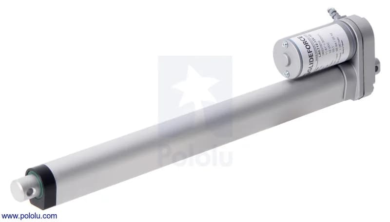 Glideforce LACT12-12V-10 Линейный привод для легких условий эксплуатации: 25 кгс, ход 12 дюймов (полезный 11,8 дюйма), 1,1 дюйма/с, 12 В