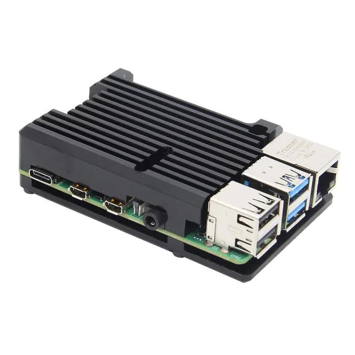 Черный алюминиевый охлаждающий корпус Raspberry Pi 4