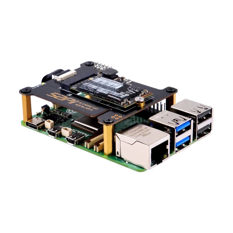 52Pi N05 Адаптер M.2 NVMe к PCIe для Raspberry Pi 5, поддержка SSD M.2 NVMe 2230 2242