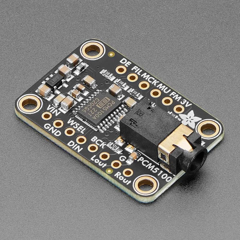 ЦАП Adafruit PCM5100 I2S с линейным выходом - соотношение сигнал/шум 100 дБ
