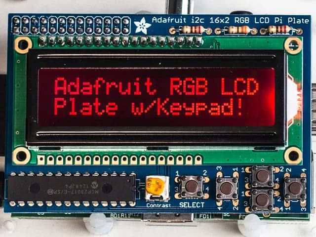 Комплект Adafruit RGB Negative 16x2 с ЖК-экраном и клавиатурой для Raspberry Pi