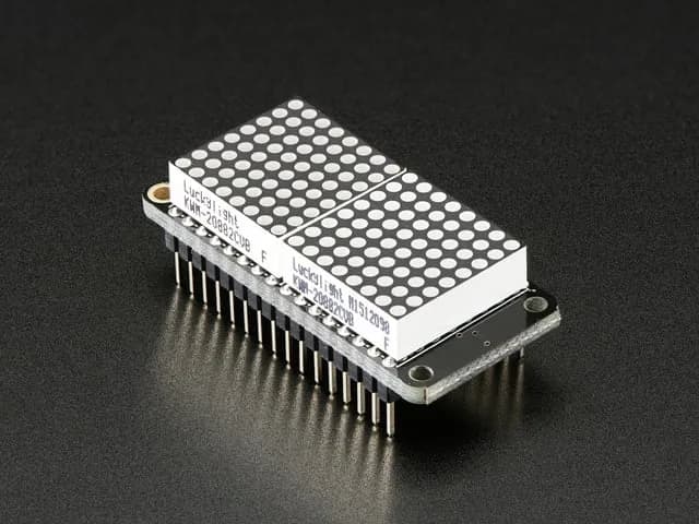 Комплект светодиодного матричного дисплея Adafruit 0,8 дюйма 8x16 FeatherWing — желтый