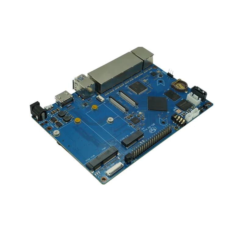 52Pi Banana PI BPI-R2 Pro Rockchip RK3568 Четырехъядерный процессор 2G LPDDR4 16G eMMC Поддержка PCIE M.2 key-e SATA SBC Демонстрационная плата маршрутизатора с открытым исходным кодом