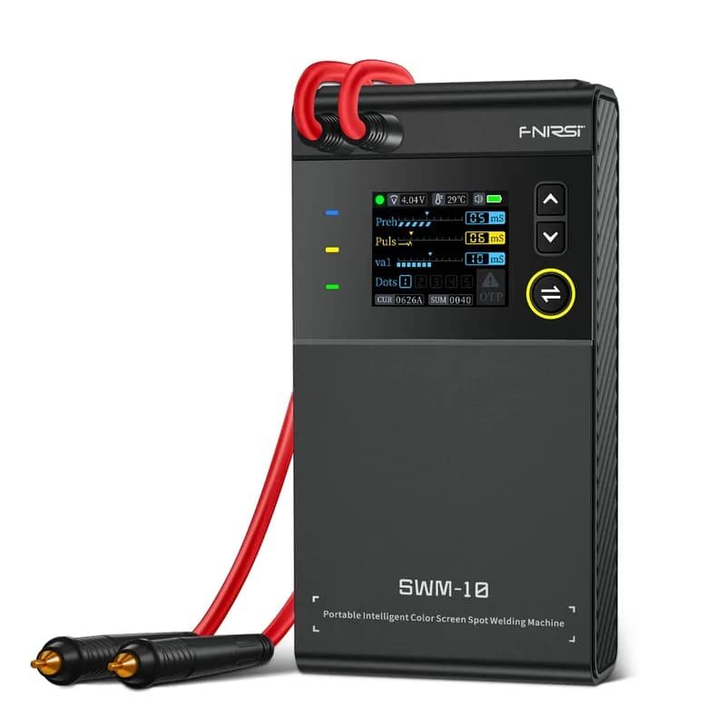 FNIRSI® SWM-10 Портативный интеллектуальный аппарат точечной сварки с цветным экраном
Портативный ручной аппарат точечной сварки