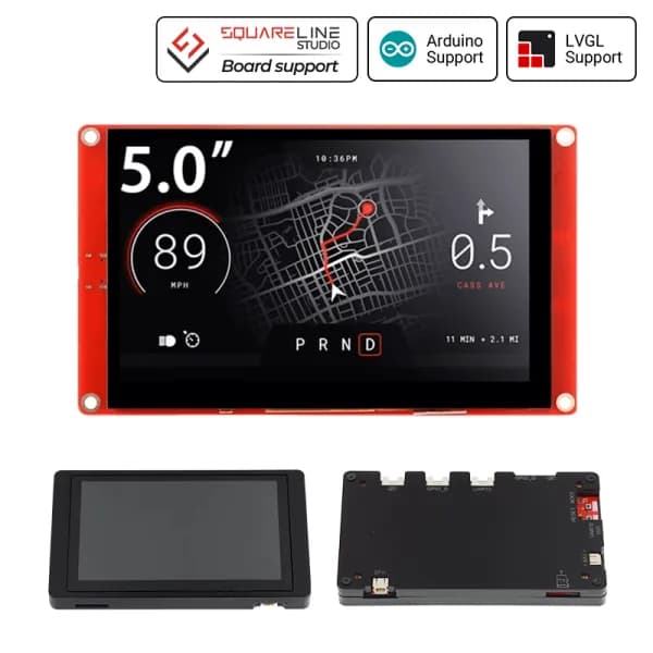 CrowPanel 5,0-дюймовый HMI ESP32 дисплей 800x480 RGB TFT сенсорный ЖК-экран с чехлом