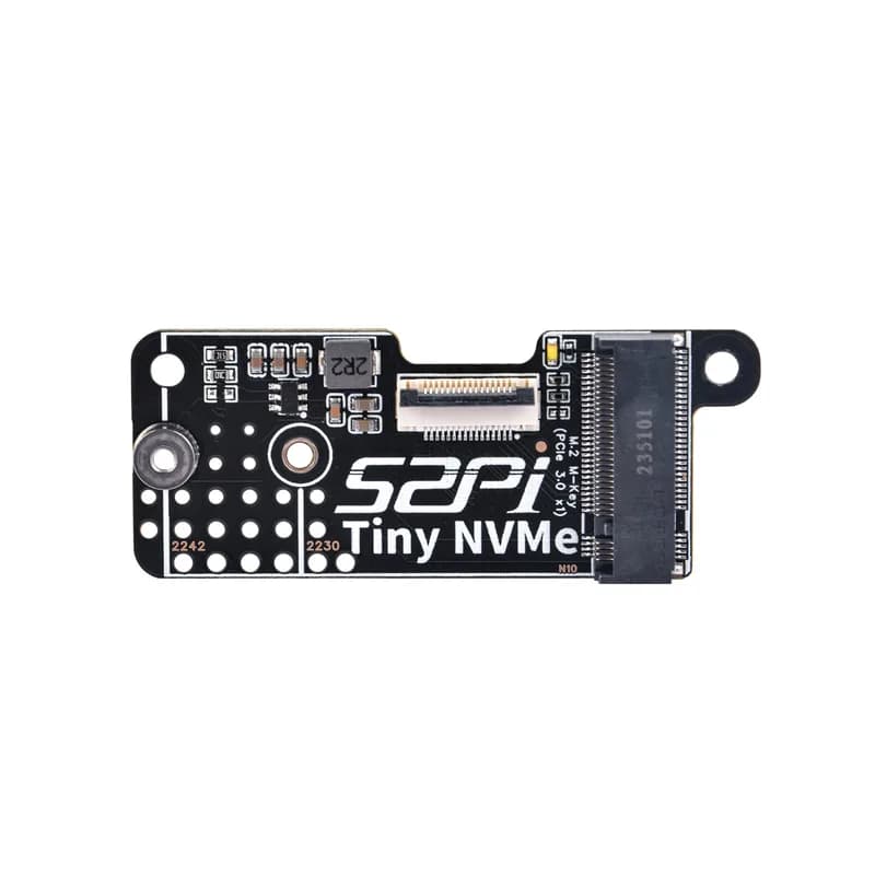 52Pi N10 Tiny PCIe M.2 Key-M NVMe SSD Периферийная плата PCIe для Raspberry Pi 5, поддержка M.2 NVMe SSD 2230 2242