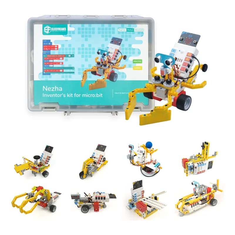 ELECFREAKS micro:bit Nezha 48 IN 1 Набор изобретателя, творческие наборы робототехники STEM для детей, вдохновляющие идеи проектов STEM