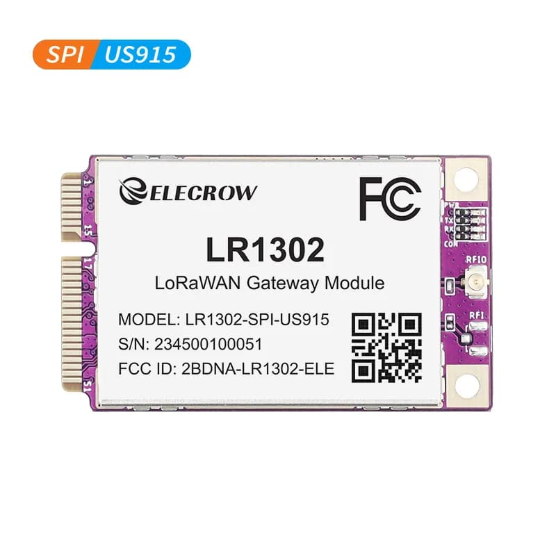 LR1302 Модуль шлюза LoRaWAN SPI US915 SX1302 Модуль шлюза дальнего действия с поддержкой 8 каналов