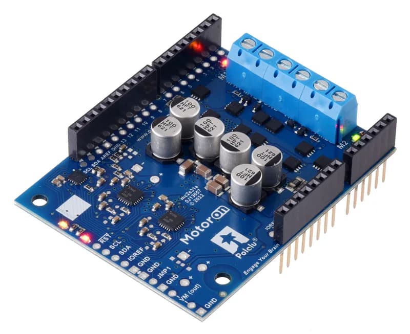 Motoron M2S24v14 Двойной экран контроллера двигателя высокой мощности для Arduino (припаянные разъемы)