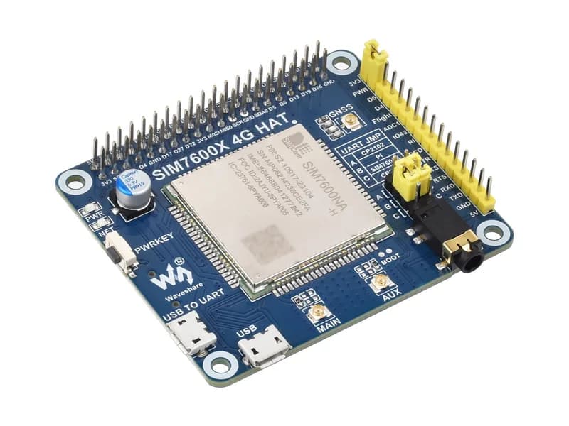 Raspberry Pi 4G HAT SIM7600NA-H — LTE Cat-4, GNSS, Северная Америка