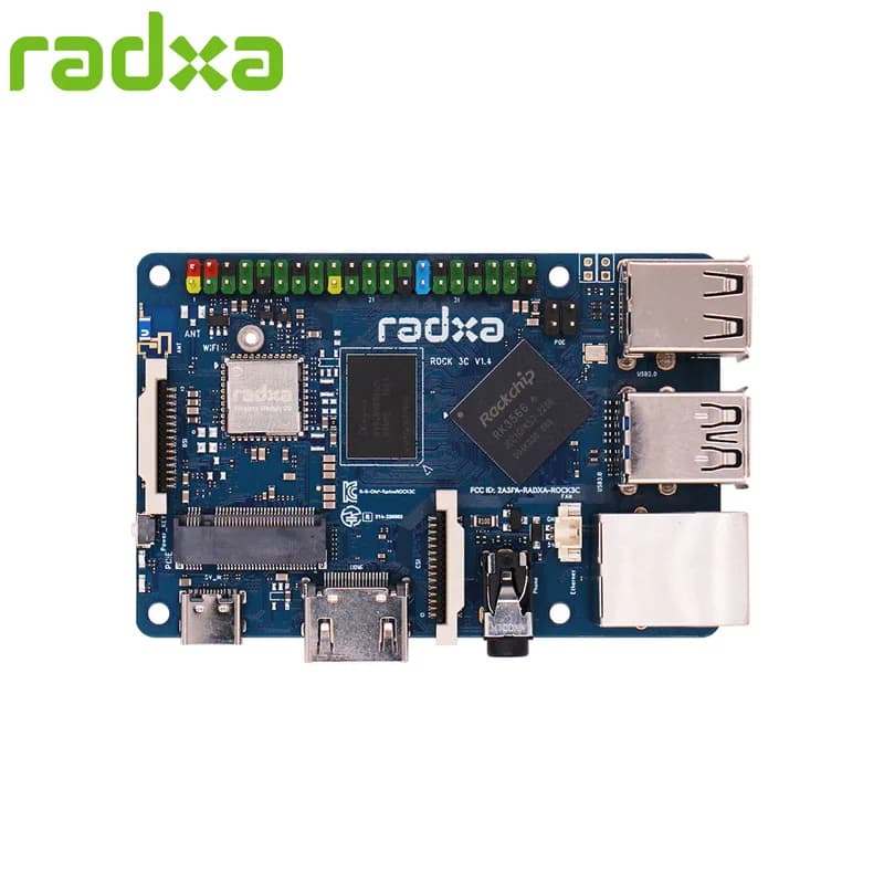 Radxa ROCK 3C Blue Edition с Wi-Fi 6/BT5.4 — высокопроизводительный, недорогой, RK3566 внутри!