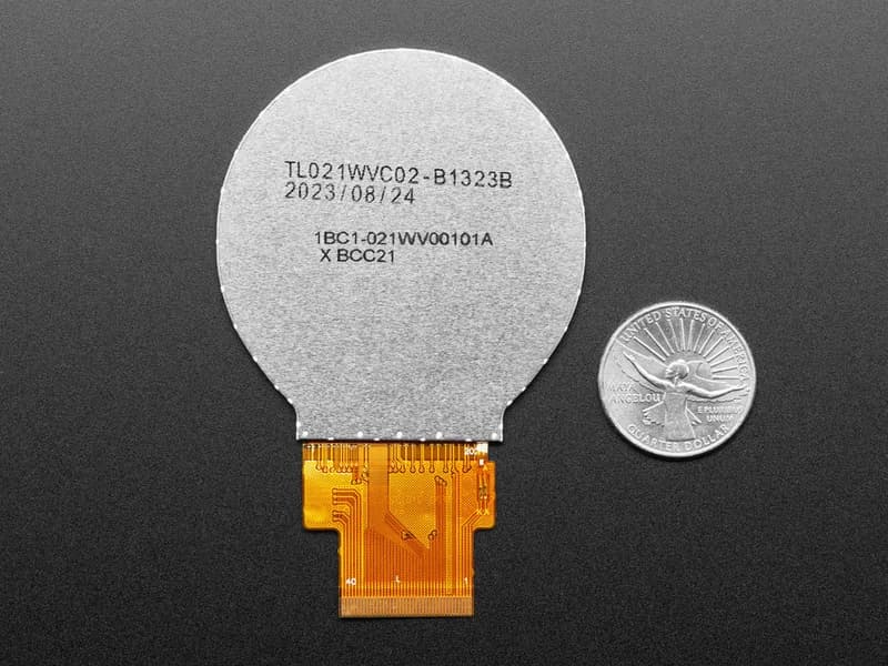 Круглый TTL TFT-дисплей RGB — 2,1 дюйма, 480x480 — без сенсорного экрана TL021WVC02-B1323B
