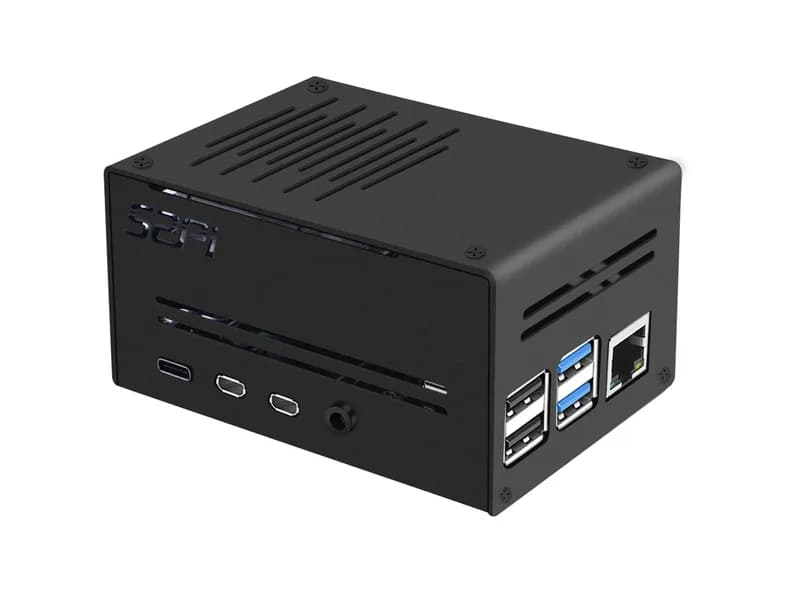 Металлический корпус для Raspberry Pi 4B (совместим с низкопрофильным кулером ICE Tower)