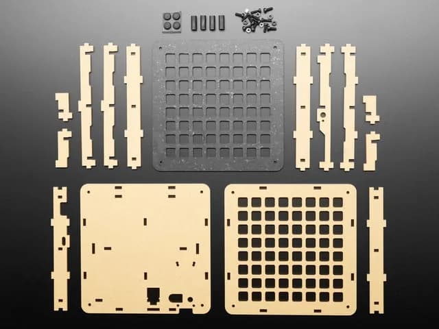 Акриловый корпус Adafruit 8x8 Trellis Feather M4 + комплект оборудования