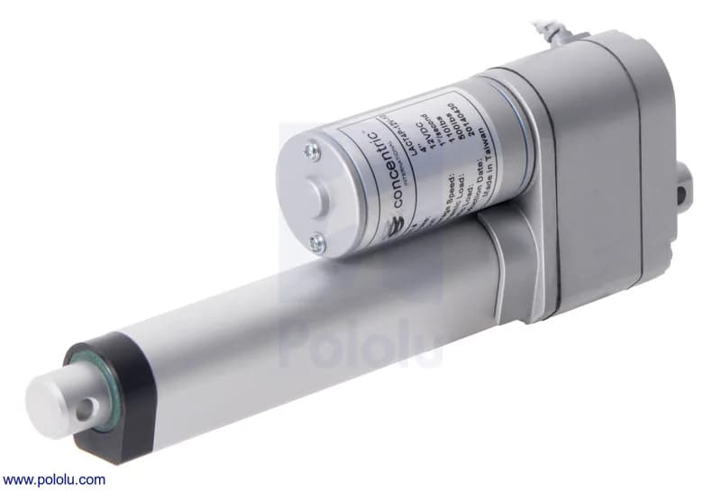 Glideforce LACT4P-12V-10 Легкий линейный привод с обратной связью: 25 кгс, ход 4 дюйма (используемый 3,9 дюйма), 1,1 дюйма/с, 12 В