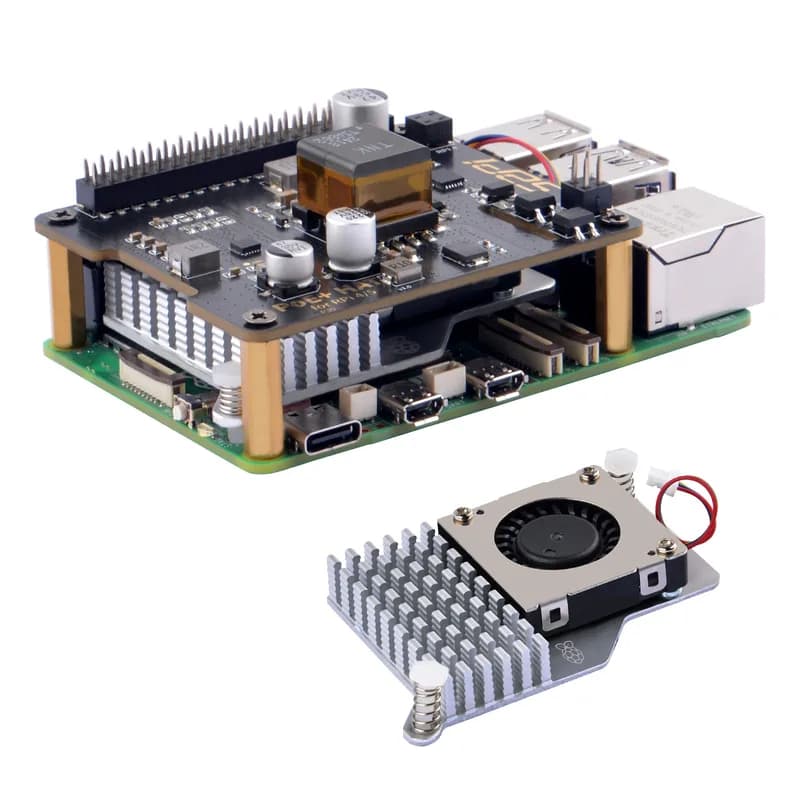 52Pi P30 PoE+ HAT для Raspberry Pi 5, с официальным активным кулером Pi 5