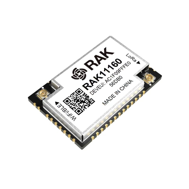 Двухъядерный модуль для LoRaWAN® с WiFi и BLE | Модуль ESP32-C2 + STM32WLE5 для Интернета вещей большого радиуса действия с батарейным питанием | RAK11160