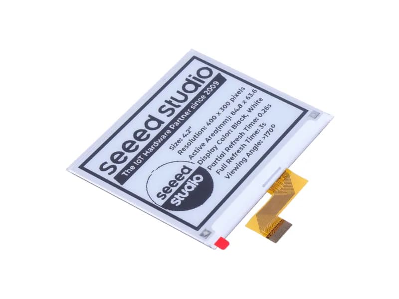 4,2-дюймовый монохромный дисплей eInk/ePaper с разрешением 400x300 пикселей, интерфейс SPI, поддержка XIAO/Arduino/STM32