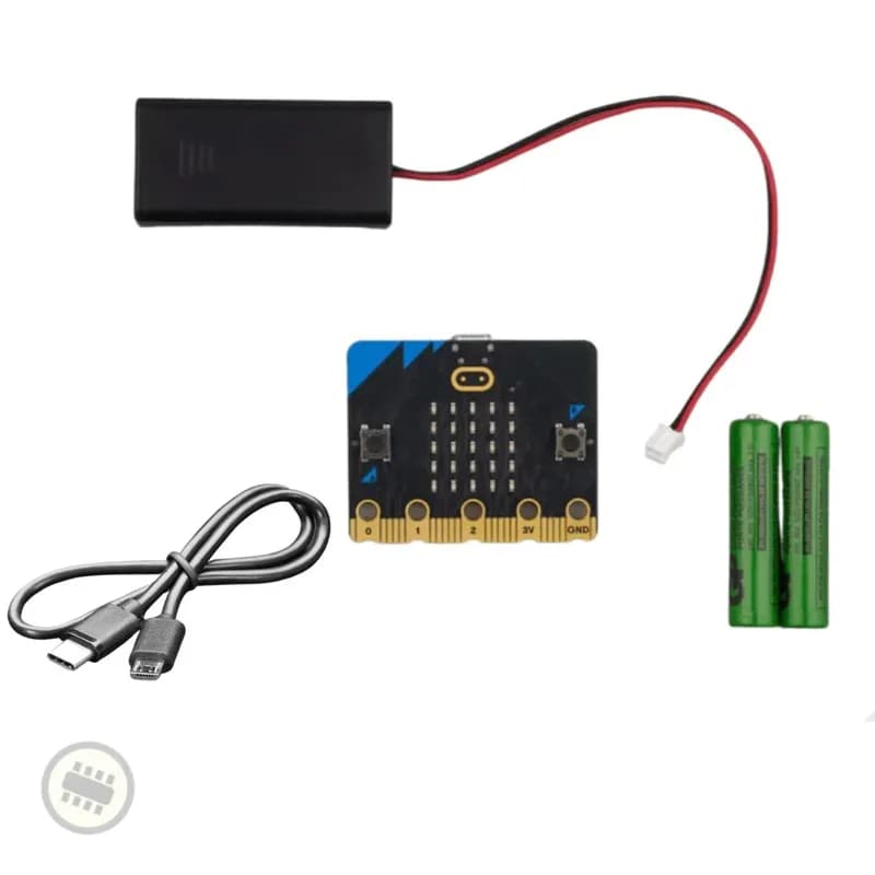 Стартовый комплект Microbit v2 с USB C (с черным кабелем)