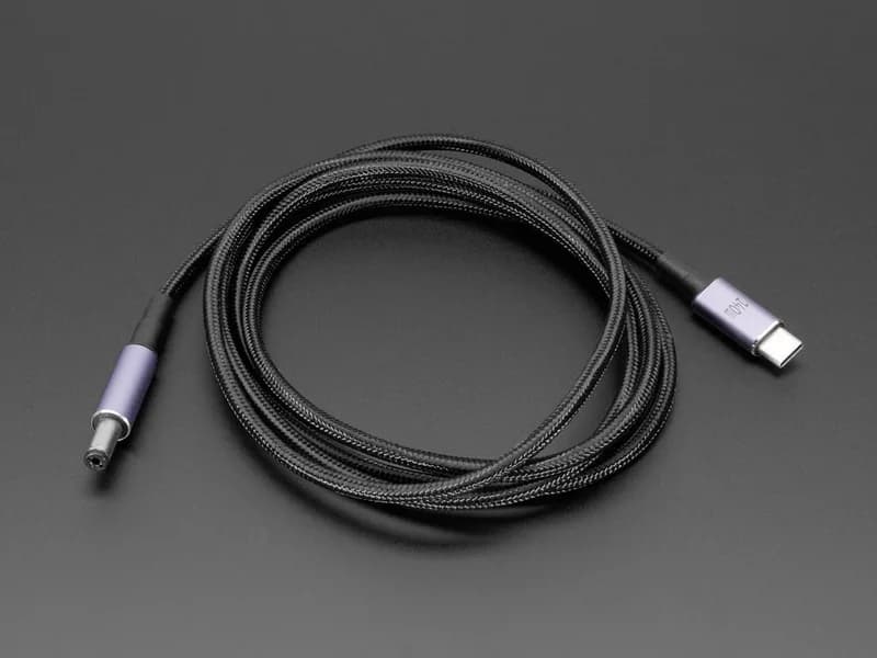 Кабель USB Type C 3.1 PD с цилиндрическим разъемом 5,5 мм — выход 28 В, 5 А