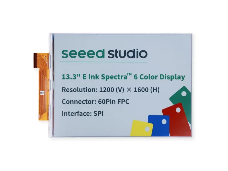 13,3-дюймовый дисплей Spectrum™ 6 E-Ink/ePaper с разрешением 1200x1600 пикселей, интерфейс SPI, поддержка XIAO/Arduino