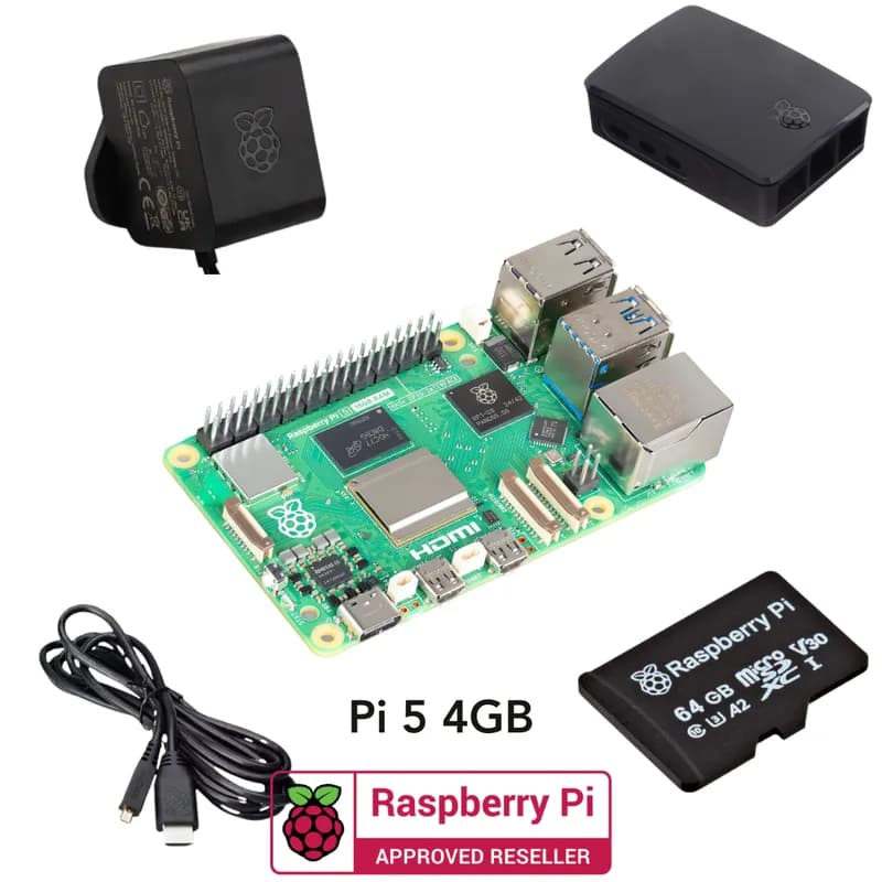 Стартовый комплект Pakronics® Raspberry Pi® 5 4 ГБ — черный