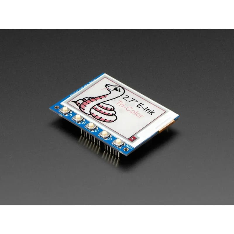 Adafruit 2.7 трехцветный экран для электронных чернил / электронной бумаги с SRAM — красный, черный, белый