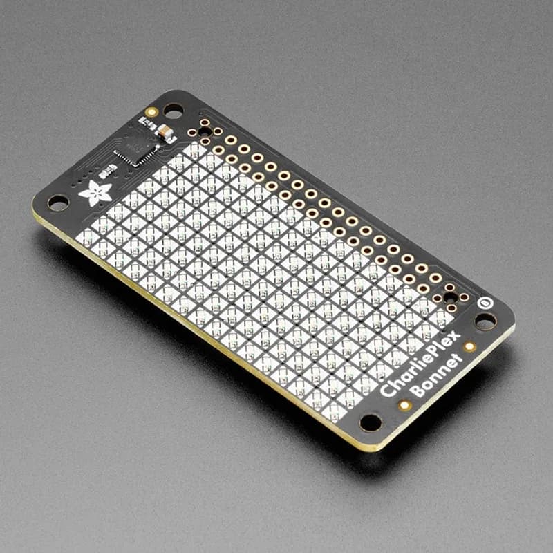 Светодиодный матричный капот Adafruit CharliePlex - 8x16 красных светодиодов