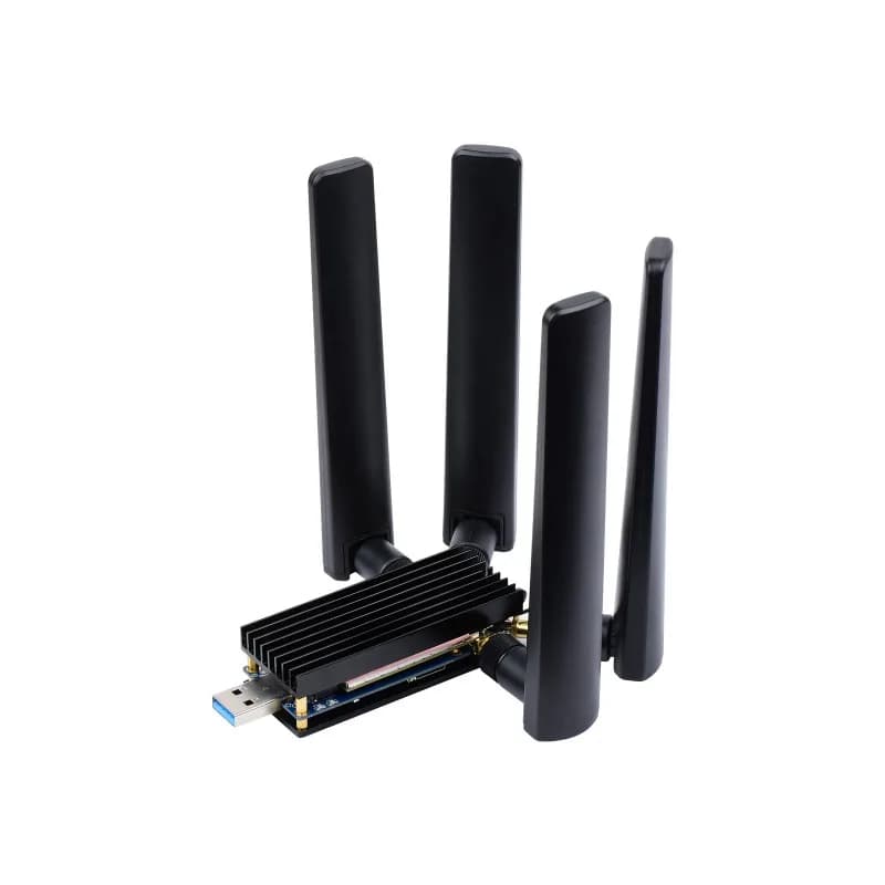 Модуль 5G DONGLE, четыре антенны, порт USB3.1, радиатор из алюминиевого сплава, интерфейс M.2 Key B, опции для модуля 5G