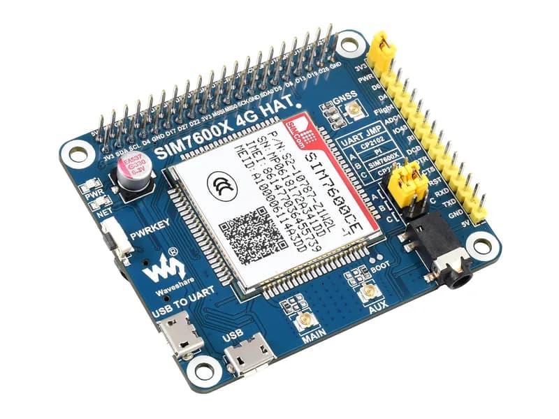 SIM7600CE 4G HAT для Raspberry Pi, поддержка LTE Cat-4 4G/3G/2G, позиционирование GNSS, для Китая