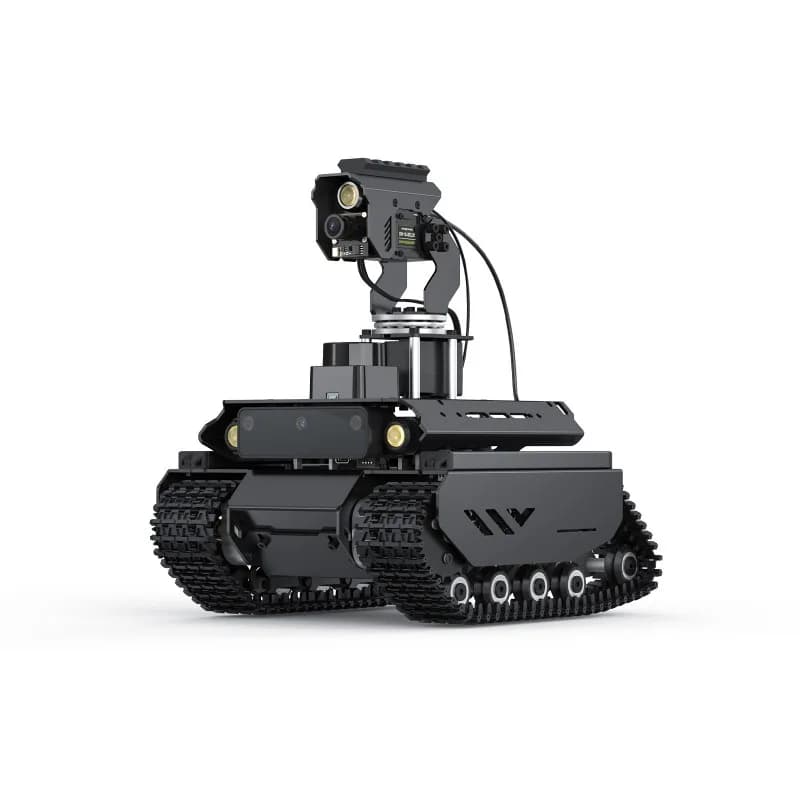 UGV Beast ROS 2 Внедорожный гусеничный робот с искусственным интеллектом с открытым исходным кодом, два контроллера, компьютерное зрение, цельнометаллический корпус, гибкий и расширяемый, подходит для Raspberry Pi 4B / Raspberry Pi 5