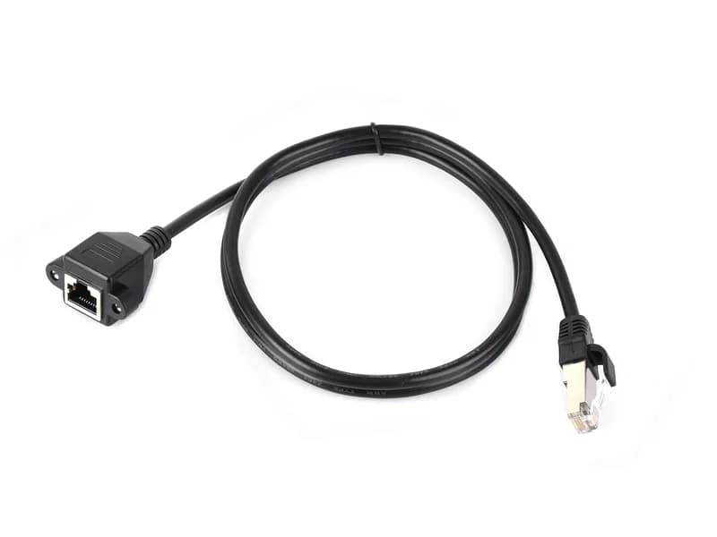 Удлинительный кабель Ethernet RJ45, никелированная железная оболочка, обеспечивающая эффективную защиту от помех, гибкая оболочка из ПВХ